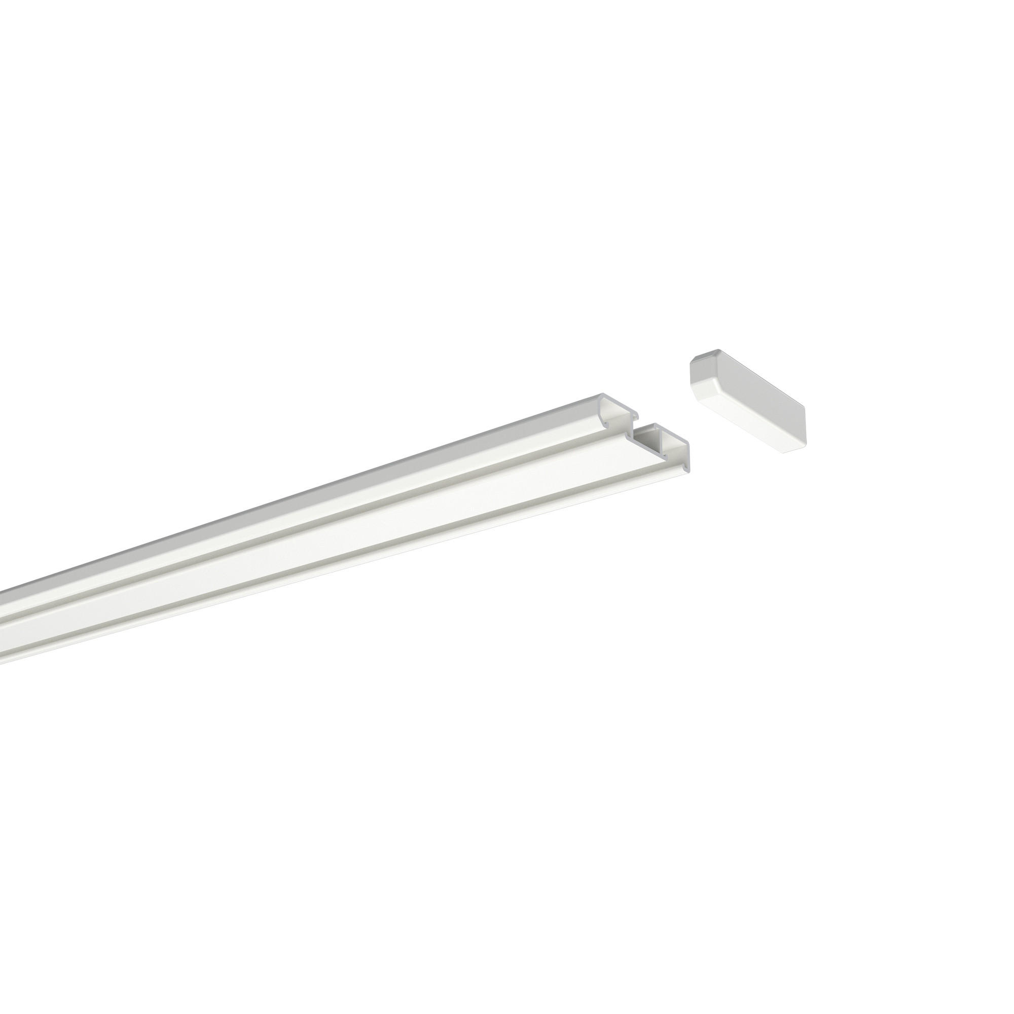 GARDINENSCHIENE Slimline 120 cm, 1-/2-läufig Weiß - Weiß, Metall (4/1.1/120cm) - INTERDECO
