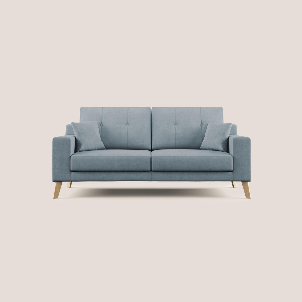 LINEARSOFA Danish - Hellblau, Textil (206/95/91cm) - Divani.store