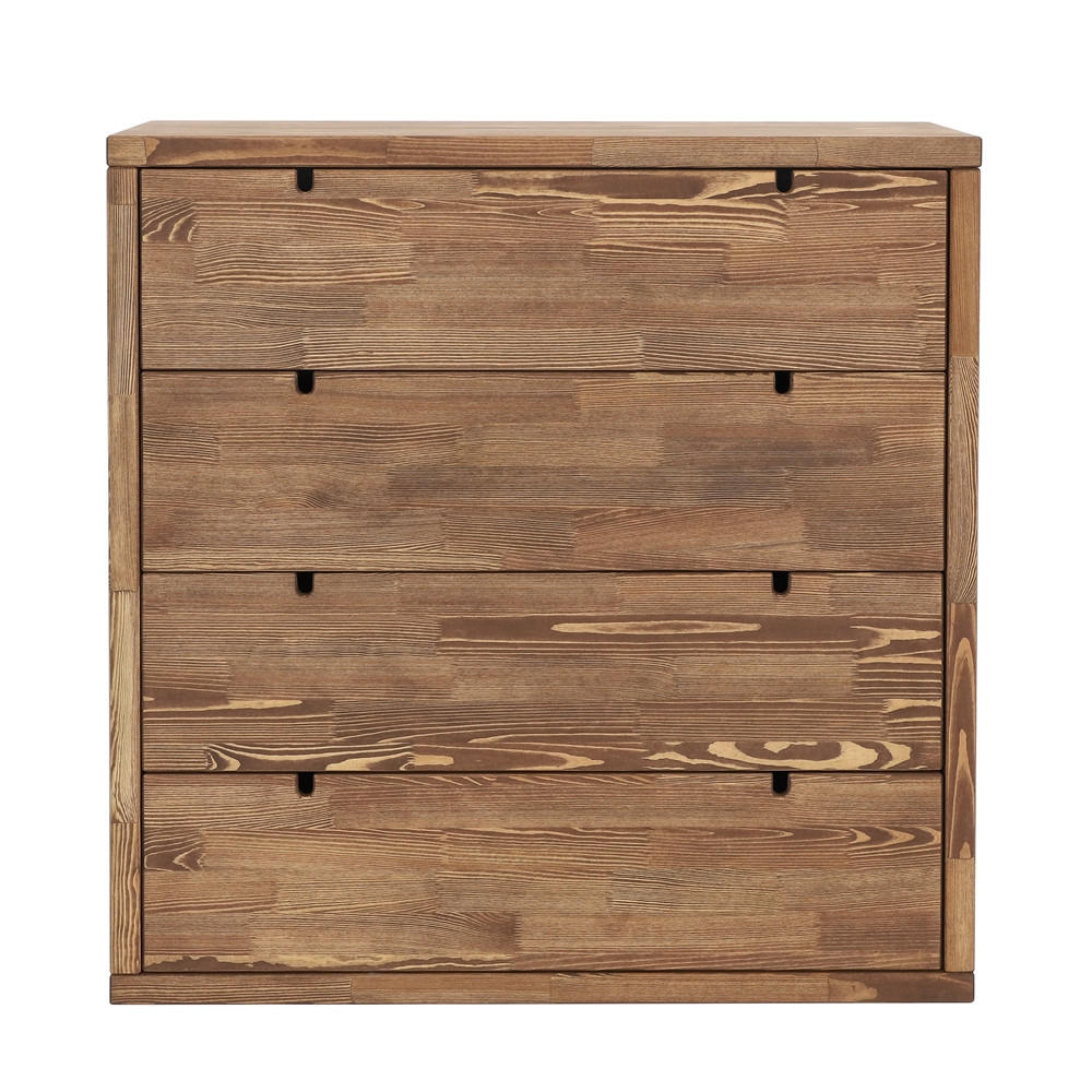 KOMMODE aus Massivholz MARIKA 4 - Dunkelbraun, Holz (112/40/112cm) - Seart