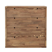KOMMODE aus Massivholz MARIKA 4 - Dunkelbraun, Holz (112/40/112cm) - Seart