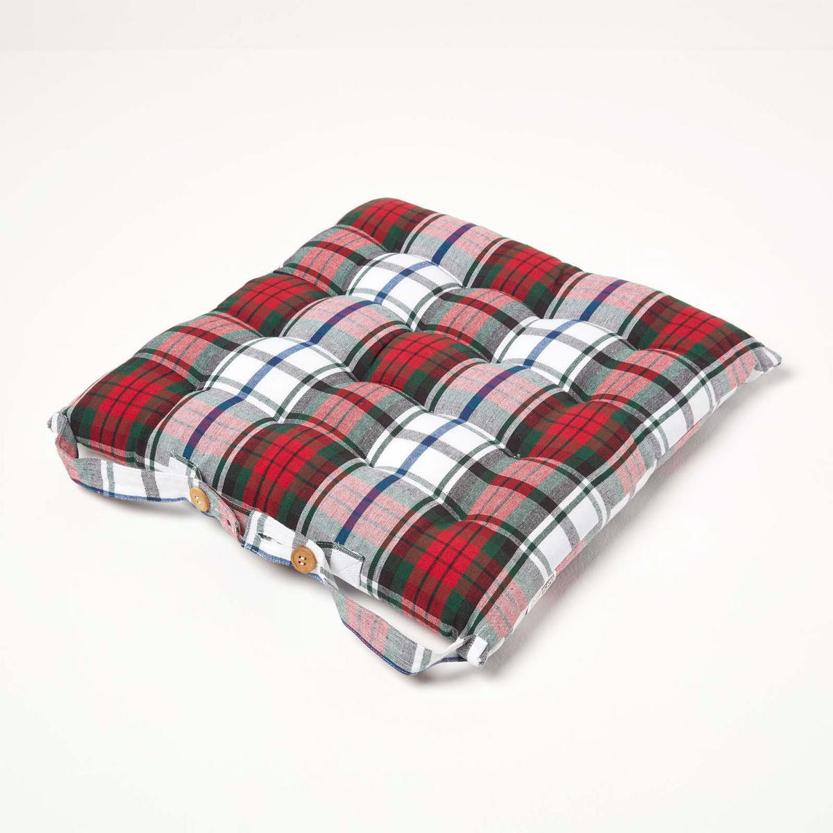 STUHLKISSEN Macduff Schottenkaro 40/40/5 cm - Rot, Textil (40/40/5cm) - Homescapes