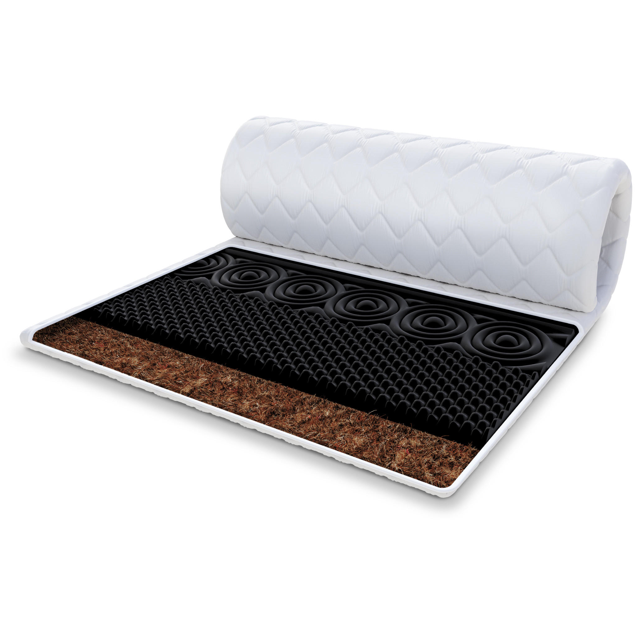 TOPPER Nero Kokos 6 - Weiß, Textil (90/200cm) - FDM