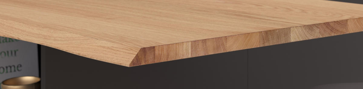 MINIKÜCHE grau, Eiche, Komplett-Set 3-teilig - Eichefarben/Grau, Holzwerkstoff (240/196/67cm) - Parisot Meuble