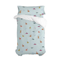 BETTBEZUG 2er-Set teiliges mini dinosaur 135/140x200 cm (standardgrösse) mehrfarbig - Multicolor, Textil (140/200cm) - Happy Friday