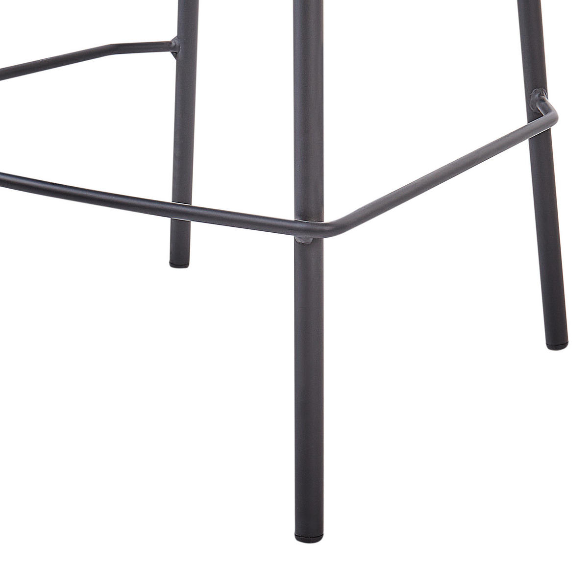 BARSTÜHLEN 2er-Set Naturfarben Mayetta - Schwarz/Naturfarben, Textil (45/90/43cm) - Beliani