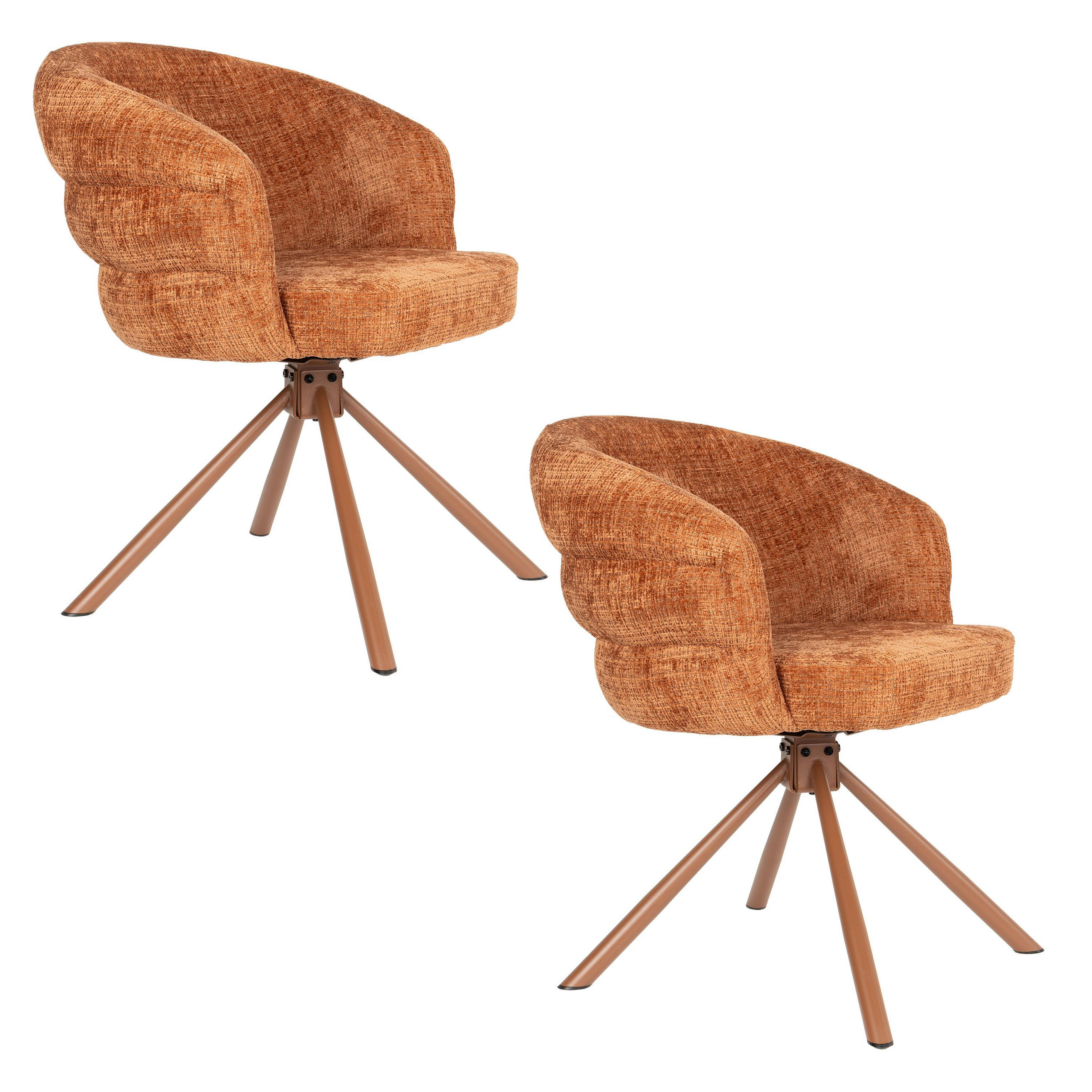 ESSZIMMERSTÜHLE Marjolein Armleuning Oranje - 2 er Set - Rot, Kunststoff (62/77/63cm) - Housecraft Living