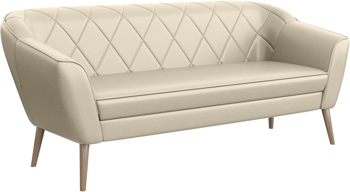 Meblini Sofa Creme 180x75x74 cm