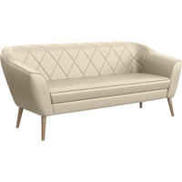 SOFA Gisela (3-Sitzer) - Buchefarben/Creme, Holzwerkstoff/Buchenholz (180/75/74cm) - Meblini