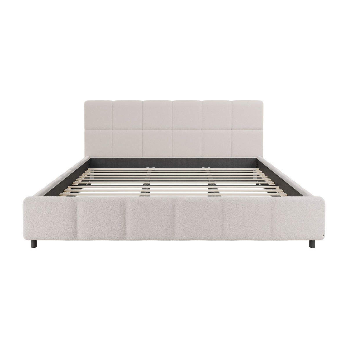 POLSTERBETT Florenz creme 180x200 cm - Creme, Holz (180/200cm) - Juskys