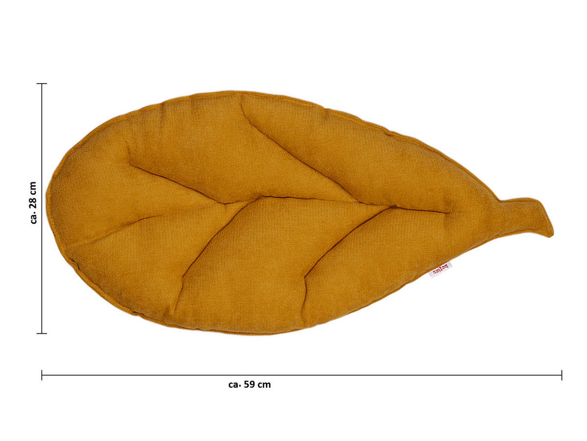BANK-SITZKISSEN FarbTon Chenille-Haptik curry-gelb 59/28 cm - Currygelb, Textil (59/28/5cm) - beties Heimtextil