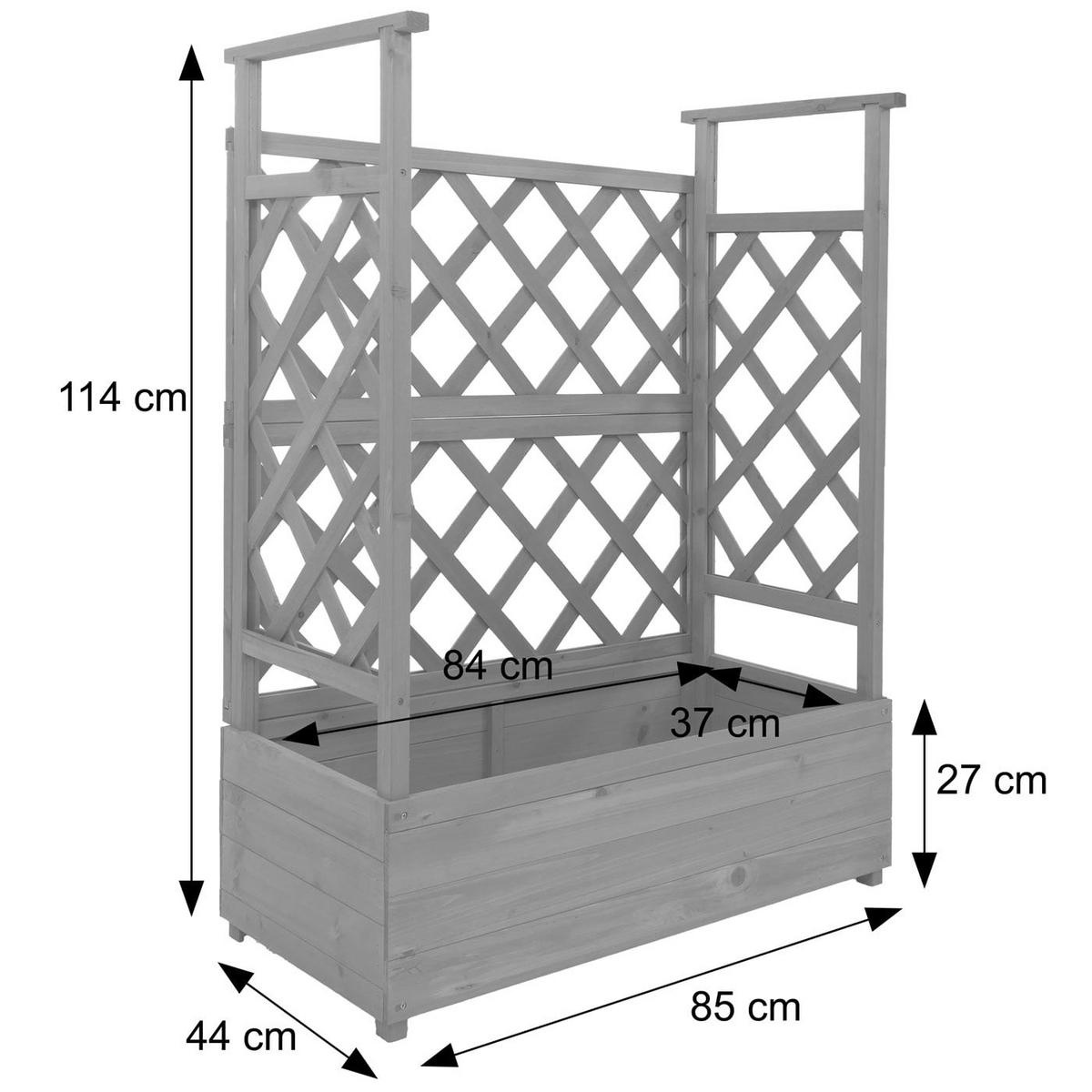 HOCHBEET Grau - Grau, Holz (85/114/44cm) - MCW