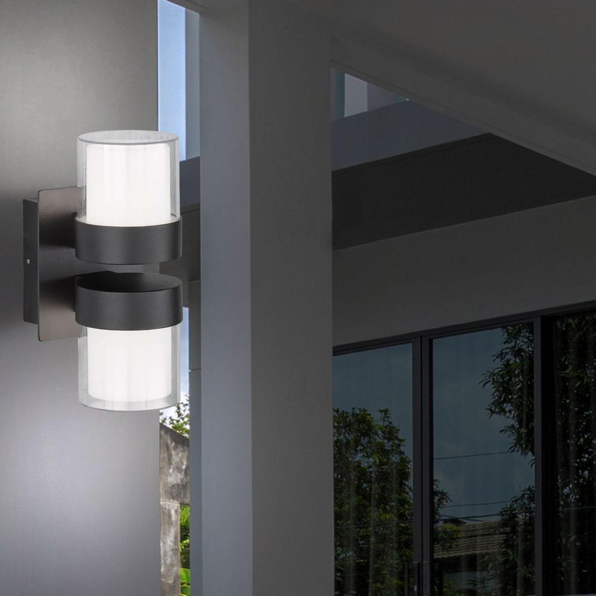 LED WANDLEUCHTE ARIS Schwarz - Schwarz, Metall (15/14/24cm) - Wofi