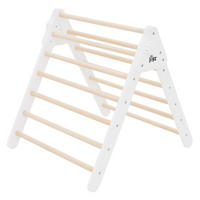 KLETTERDREIECK Weiß - Braun, Holz (72/60/73cm) - Joyz