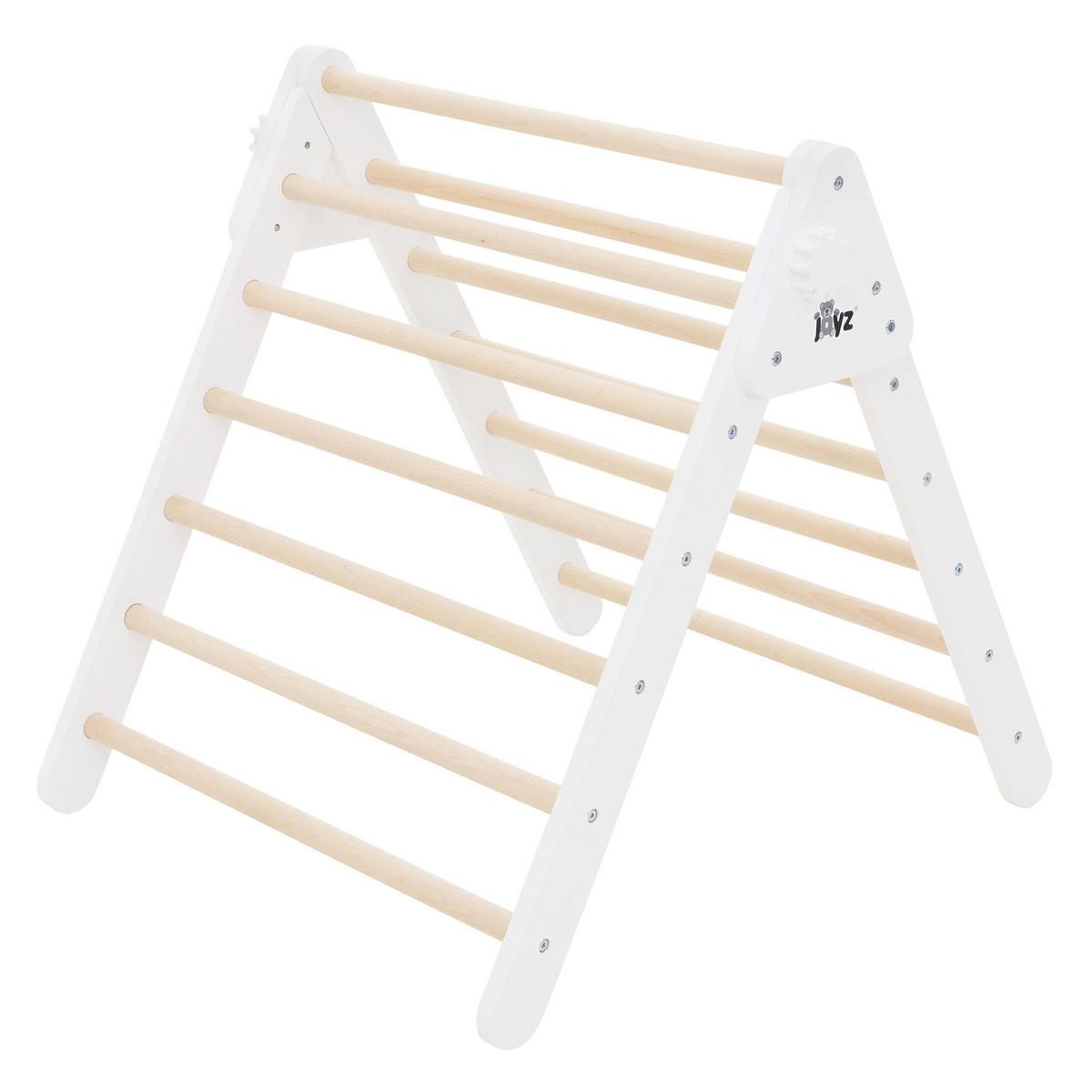 KLETTERDREIECK Weiß - Braun, Holz (72/60/73cm) - Joyz