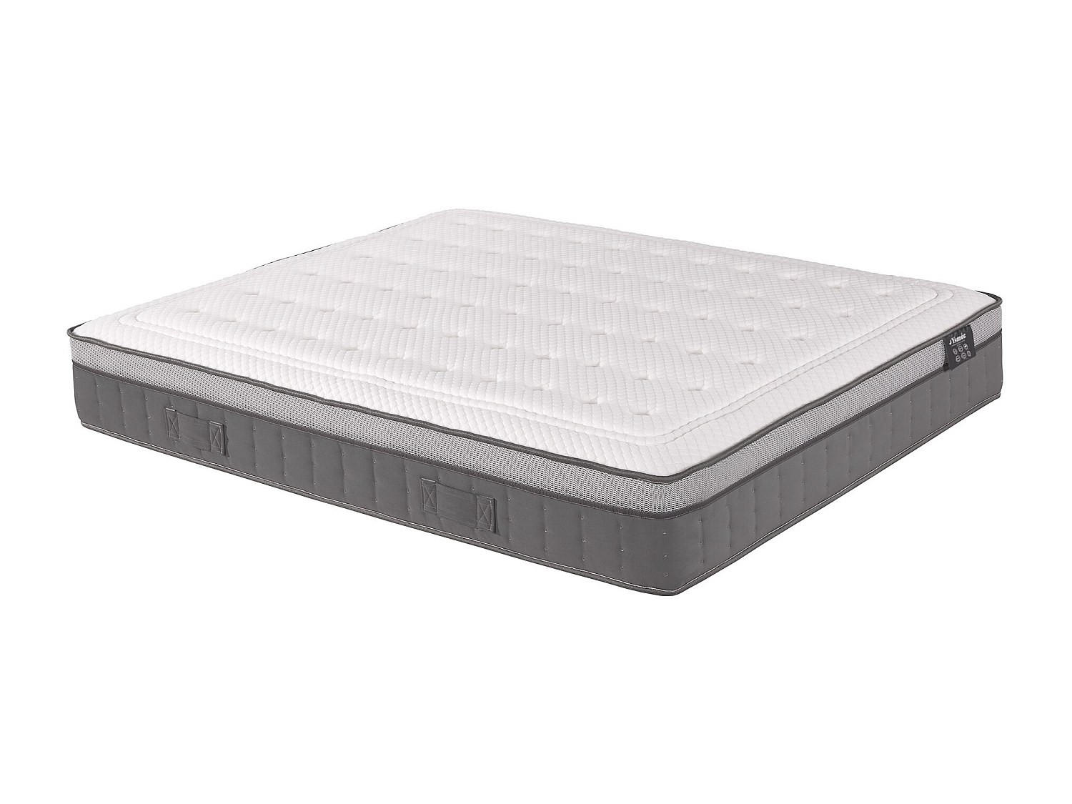 STANDARDMATRATZE - 2 Personen - stoff - weiß Asgard - Weiß, Textil (160/200cm) - Vente-Unique