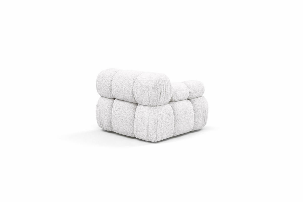 MODUL Seitlich, Für Modulares System, Stoff Abriamo, Ecru, Links, Selia - Ecru, Holz (95/70/95cm) - Kaiser Möbel