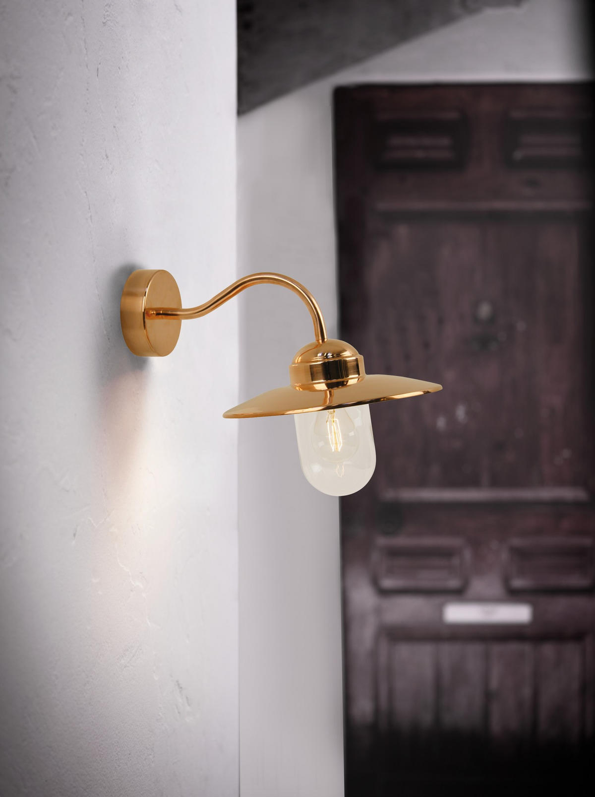 WANDLEUCHTE Luxembourg - Braun - 27.5/27 cm - Braun, Metall (27.5/27/27cm) - Nordlux