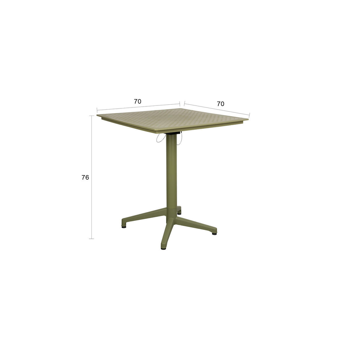 BISTROTISCH George Bistrotisch Grün - Grün, Kunststoff (70/70/76cm) - Housecraft Living