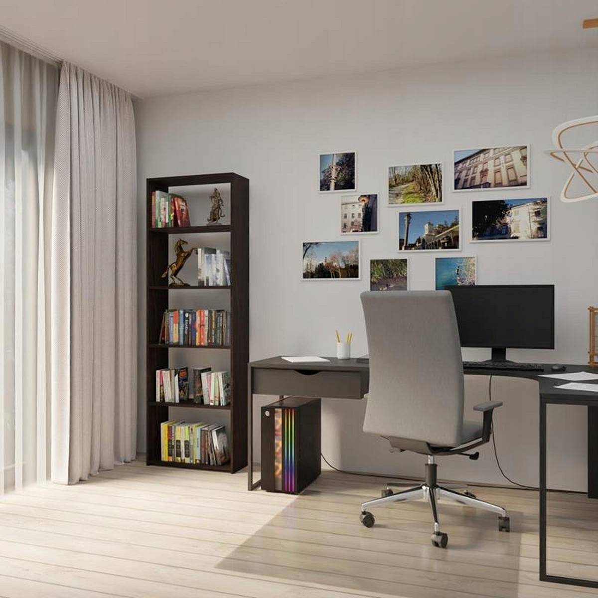 BÜCHERREGAL 60/24 EX3 Wenge 60/24/180 cm - Wengefarben, Holzwerkstoff (60/180/24cm) - Matkam Möbel