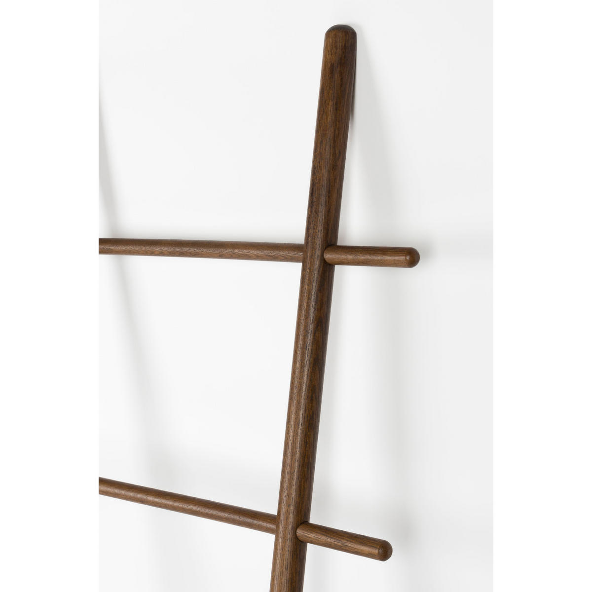 DEKORATIVE LEITER Jhon Dekorative Leiter Holz Dunkel - Braun, Holz (52/156.5/3.5cm) - Housecraft Living
