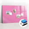 MAGNETTAFEL 90x60 Rosa schwarzer Marker - Pink, Glas (90/0.4/60cm) - TULUP