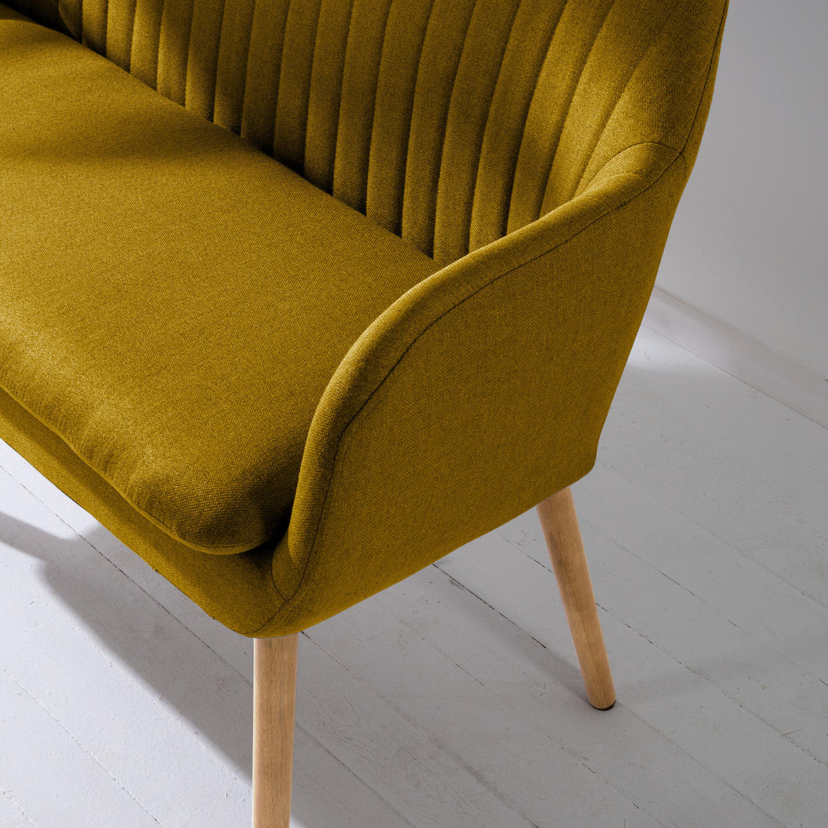 KÜCHENSOFA - Currygelb, Eichenholz/Holz (130/85/62cm) - home24
