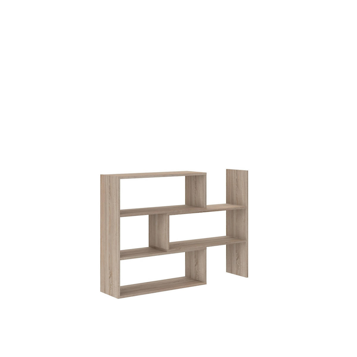 BÜCHERREGAL LORIS 125x24x83 cm, Regal Sonoma Eiche - Sonoma Eiche, Holzwerkstoff (125/83/24cm) - MASSENO