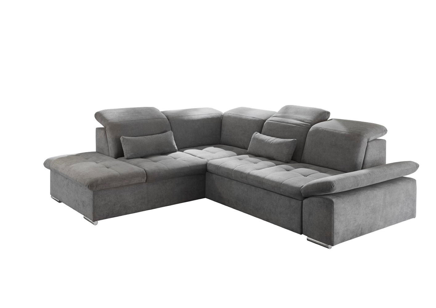 ed exciting design Ecksofa Dunkelgrau 276x240 cm
