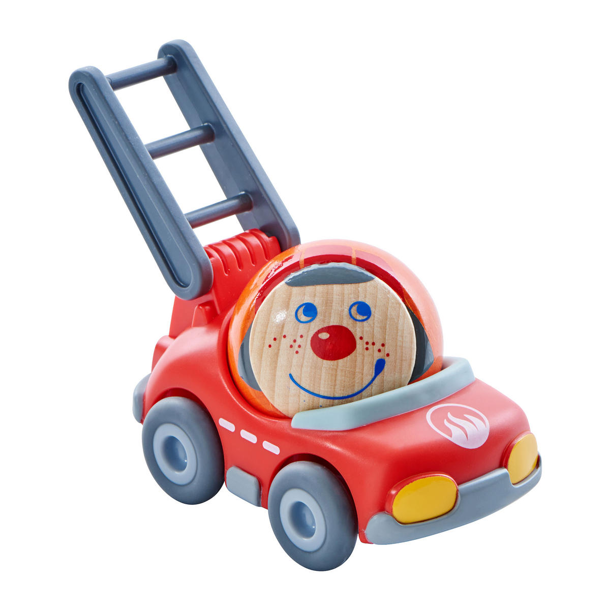 SPIELZEUGAUTO Kullerbü Fridos Feuerwehrauto, ab 2 Jahren - Multicolor, Kunststoff (6/9cm) - Haba