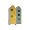REGALSCHRANK Set Kania 115x37x171 MDF+Holzwerkstoff Weiß /Bunt - Gelb/Grün, Holzwerkstoff (115/171/37cm) - 58aufmkessel