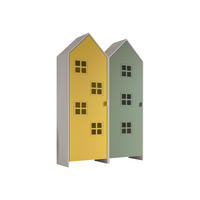 REGALSCHRANK Set Kania 115x37x171 MDF+Holzwerkstoff Weiß /Bunt - Gelb/Grün, Holzwerkstoff (115/171/37cm) - 58aufmkessel