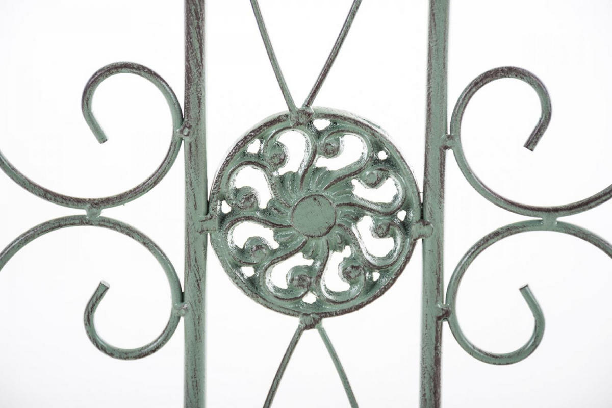 GARTENZAUN Metall antik-grün - Grün, Metall (124/116cm) - CLP