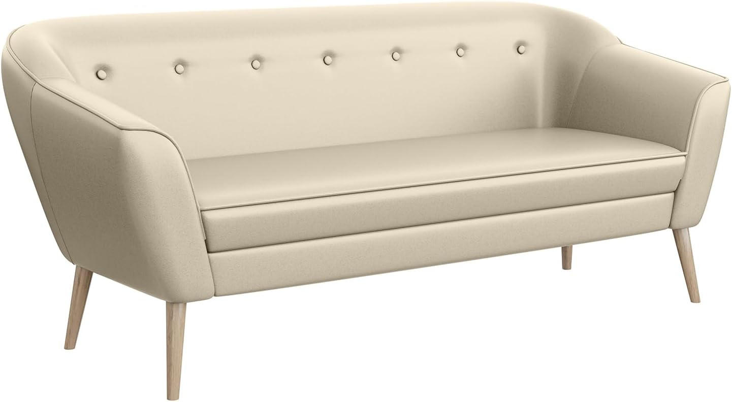 Meblini Sofa Creme 180x75x74 cm