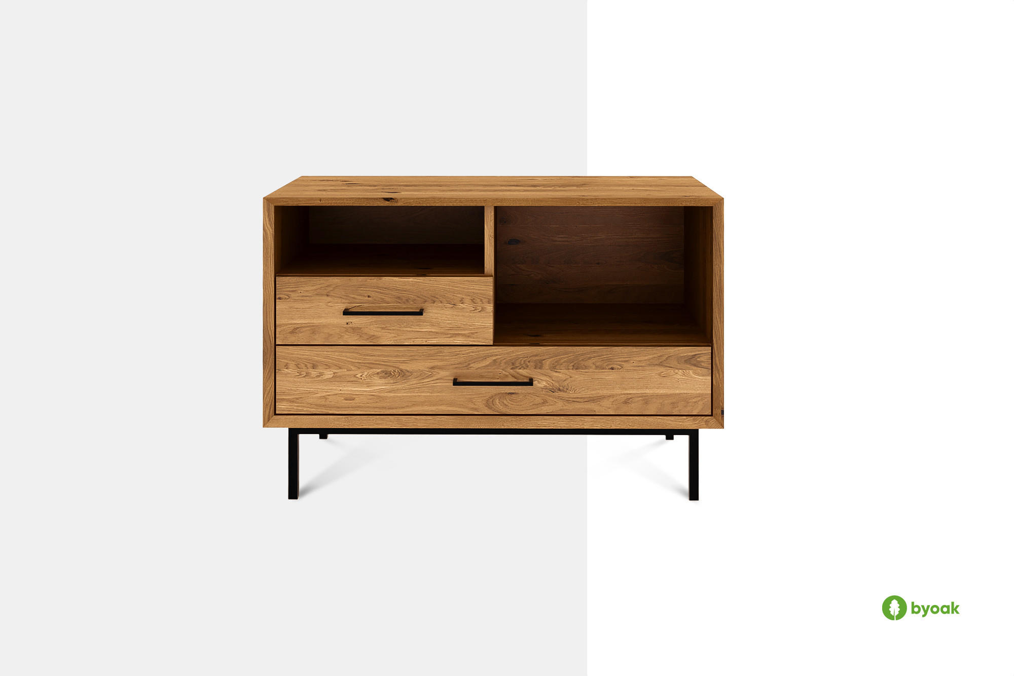 KOMMODE LEON Kernbuche - Kernbuche, Holz (97/65/45cm) - byoak