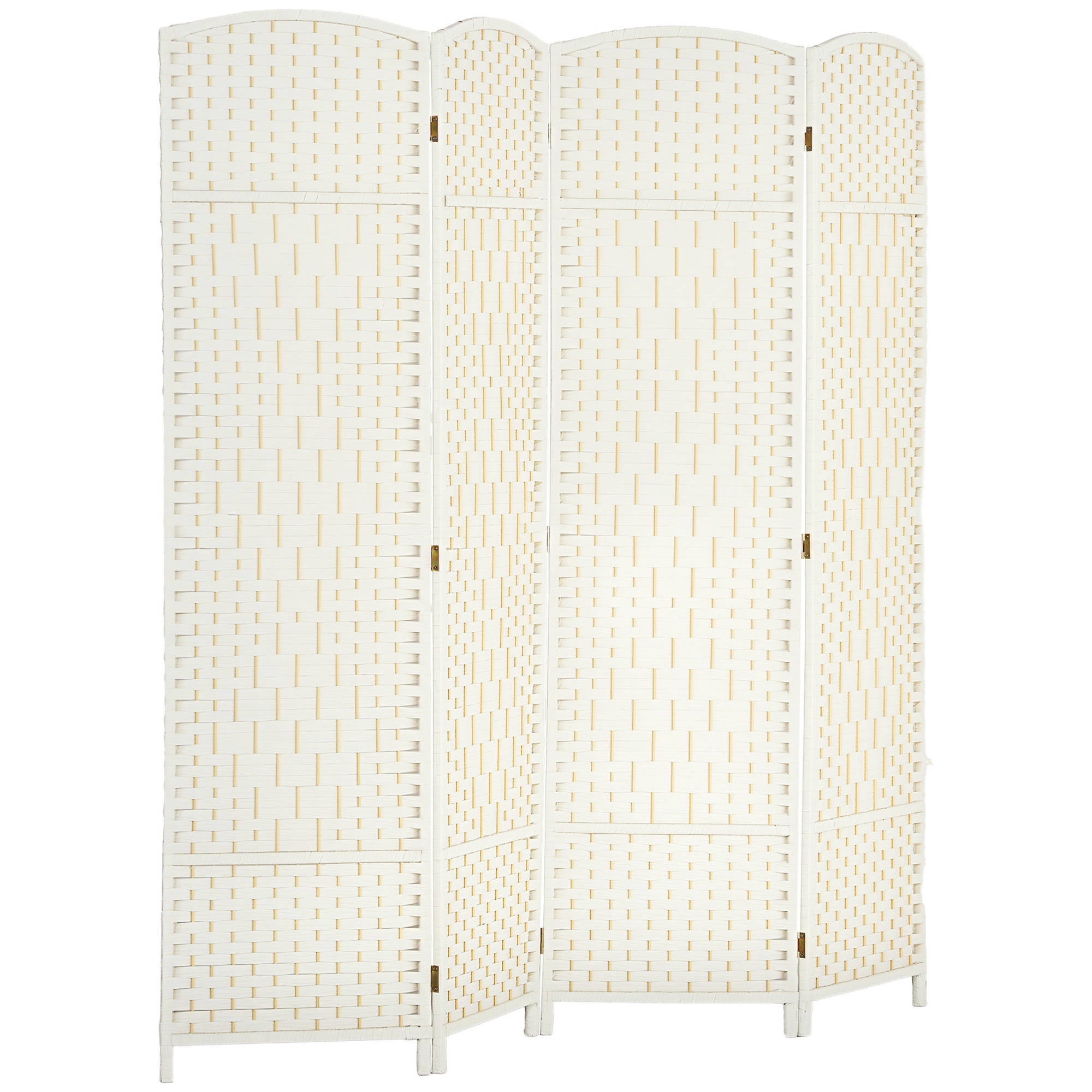 PARAVENT 4-teilig DE-08833 Weiß - Weiß, Kunststoff (180/180/1.7cm) - ComfortXL
