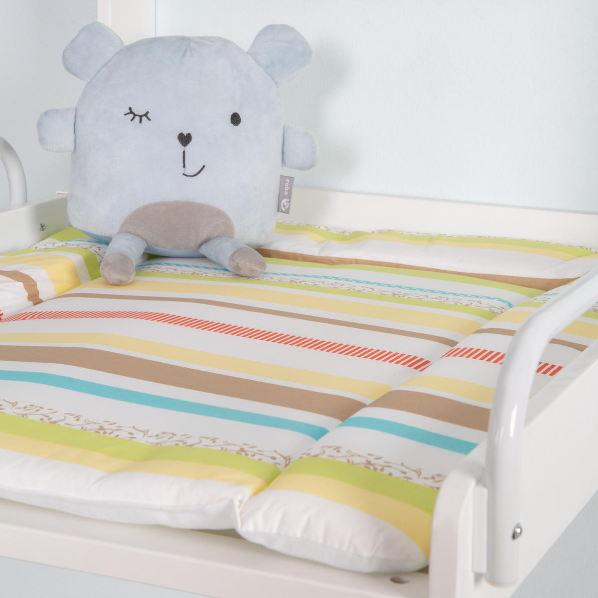 WANDWICKELREGAL Dschungelbaby - Weiß, Holzwerkstoff (66.5/78/76.5cm) - Roba