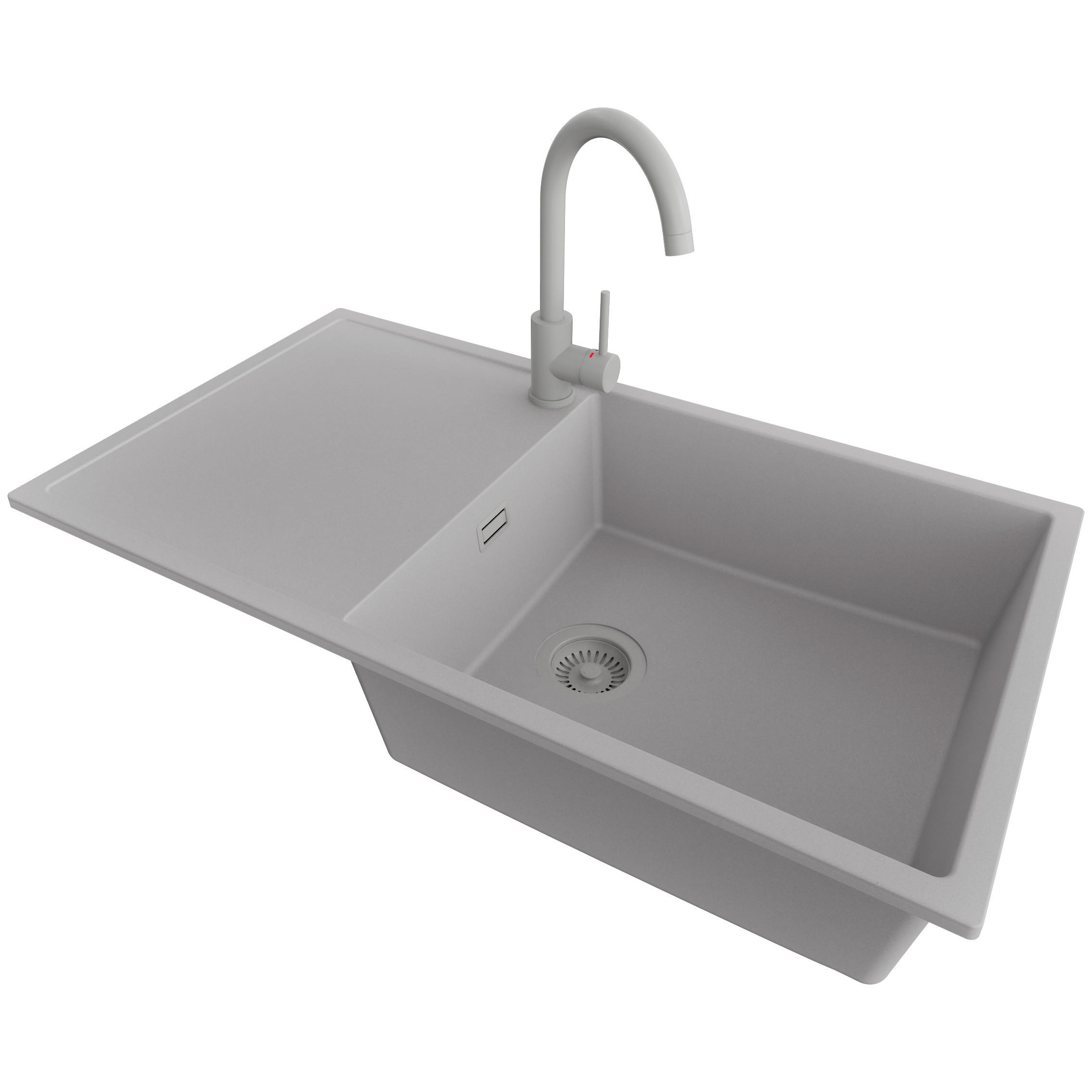 Primagran Granitspüle Grau, Grau, Grau 90x19x50 cm