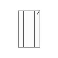 DUSCHWAND - 120 cm x 0.6 cm - Metall, Glas - Schwarz - ATALIA II - Schwarz, Glas/Metall (120/200cm) - Vente-Unique
