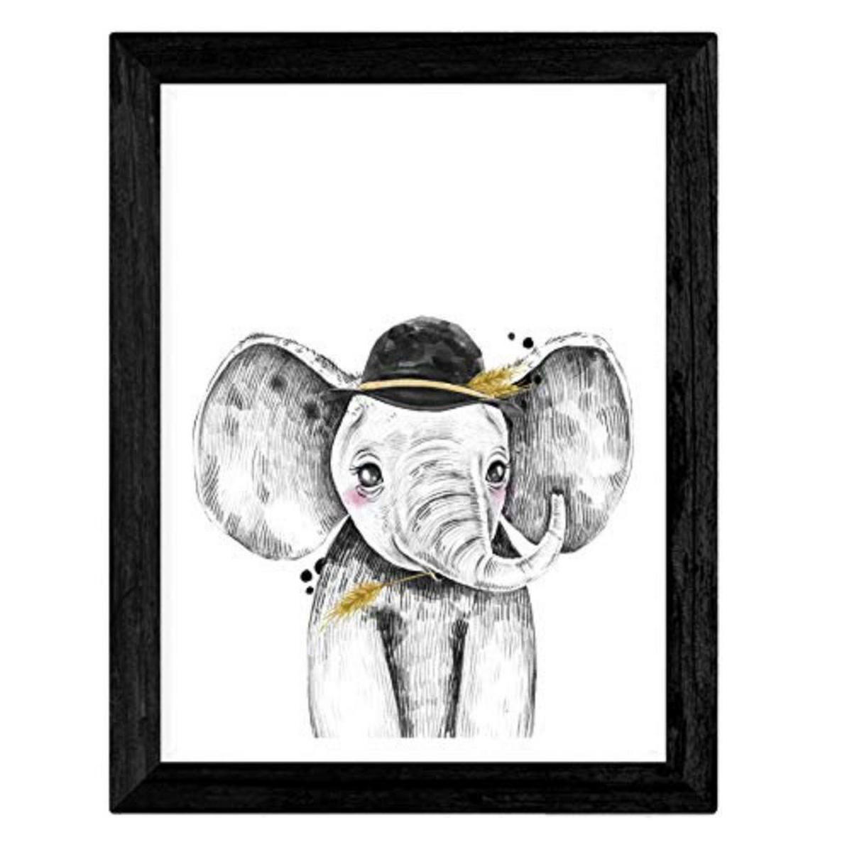 POSTER Set mit 4 Tieren Kindern Süßigkeiten A4 Rahmenlos - Klar, Papier (29.7/3cm) - Nacnic