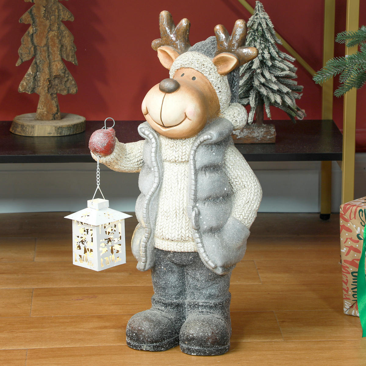 WEIHNACHTSFIGUR - Multicolor, Metall (19.5/52/25.5cm) - HOMCOM