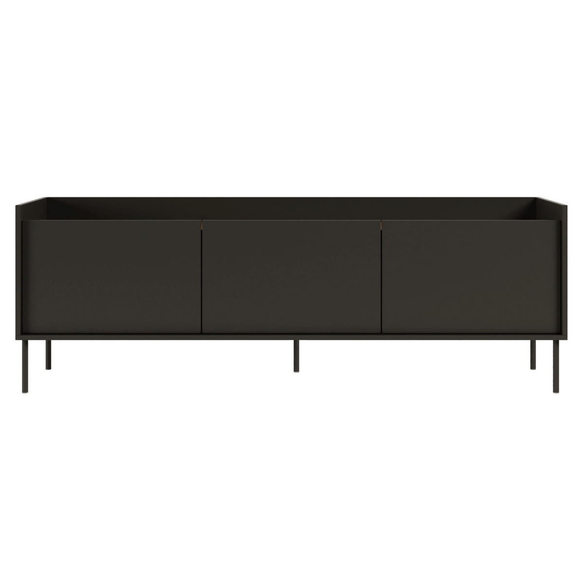 TV stolek Tovi Černý / Dekor ořech 175/58/36 cm - černá, kov/kompozitní dřevo (175/58.5/36.4cm) - Selsey