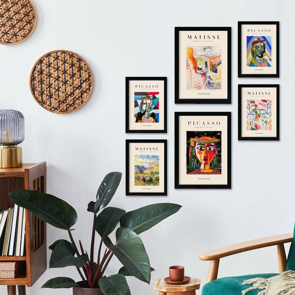 POSTER Set Mit 6 Von Picasso Und Matisse Letztes Jahrhundert A3 & A4 Rahmenlos - Klar, Papier (29/3cm) - Nacnic