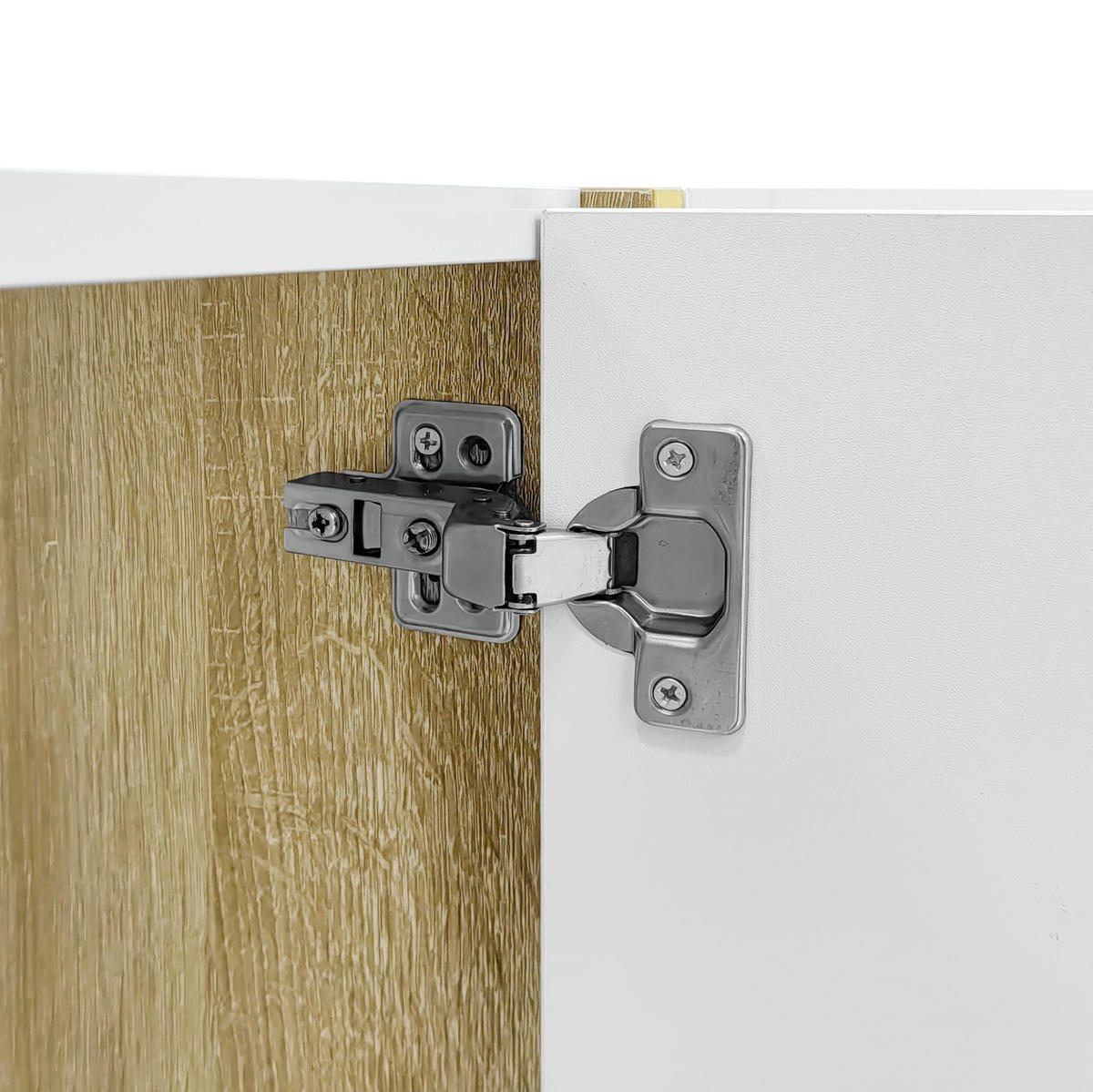 LOWBOARD 170/35/46 cm 100/60/41.5 cm Weiß aus MDF mit Hochglanz - Weiß, Holzwerkstoff (60/41.5/100cm) - OKMYHOME