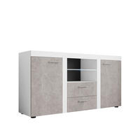 KOMMODE Rumba mit LED Beleuchtung - Weiß/Grau, Holzwerkstoff (156/82/40cm) - MIRJAN24