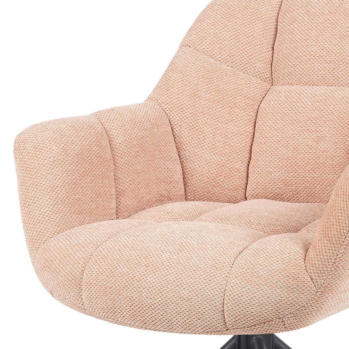 DREHSTUHL Mika-Luka 2er-Set - Schwarz/Rosa, Textil/Metall (65/81/66cm) - DUBI Möbel