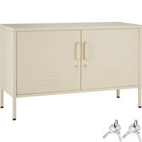 SIDEBOARD Baker, Kippschutz, höhenverstellbare Füße, creme - Creme, Metall (100/65/42.5cm) - tectake