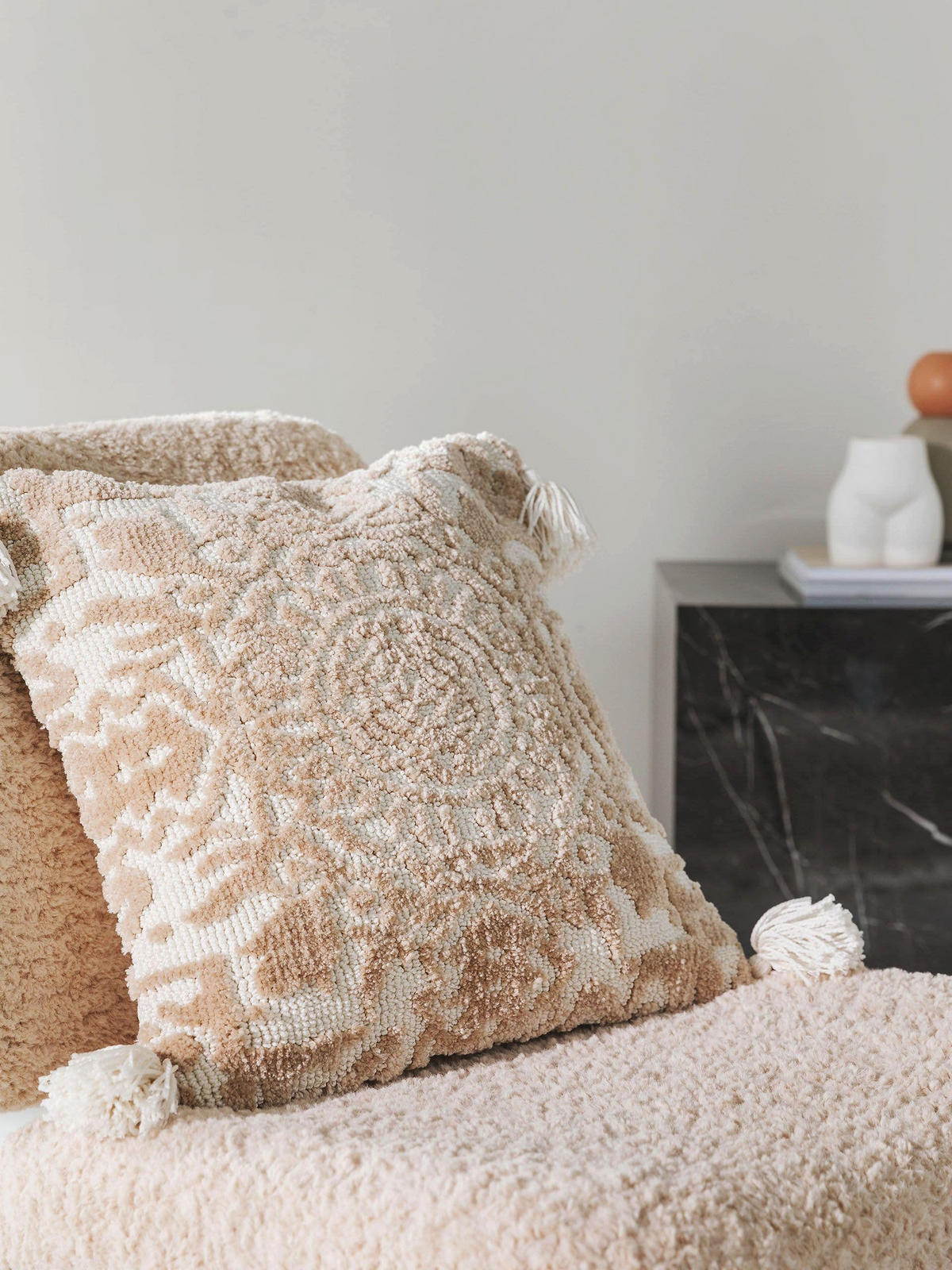 KISSENBEZUG Elias Beige 45x45 cm - Beige, Textil (45/45cm) - benuta Nest
