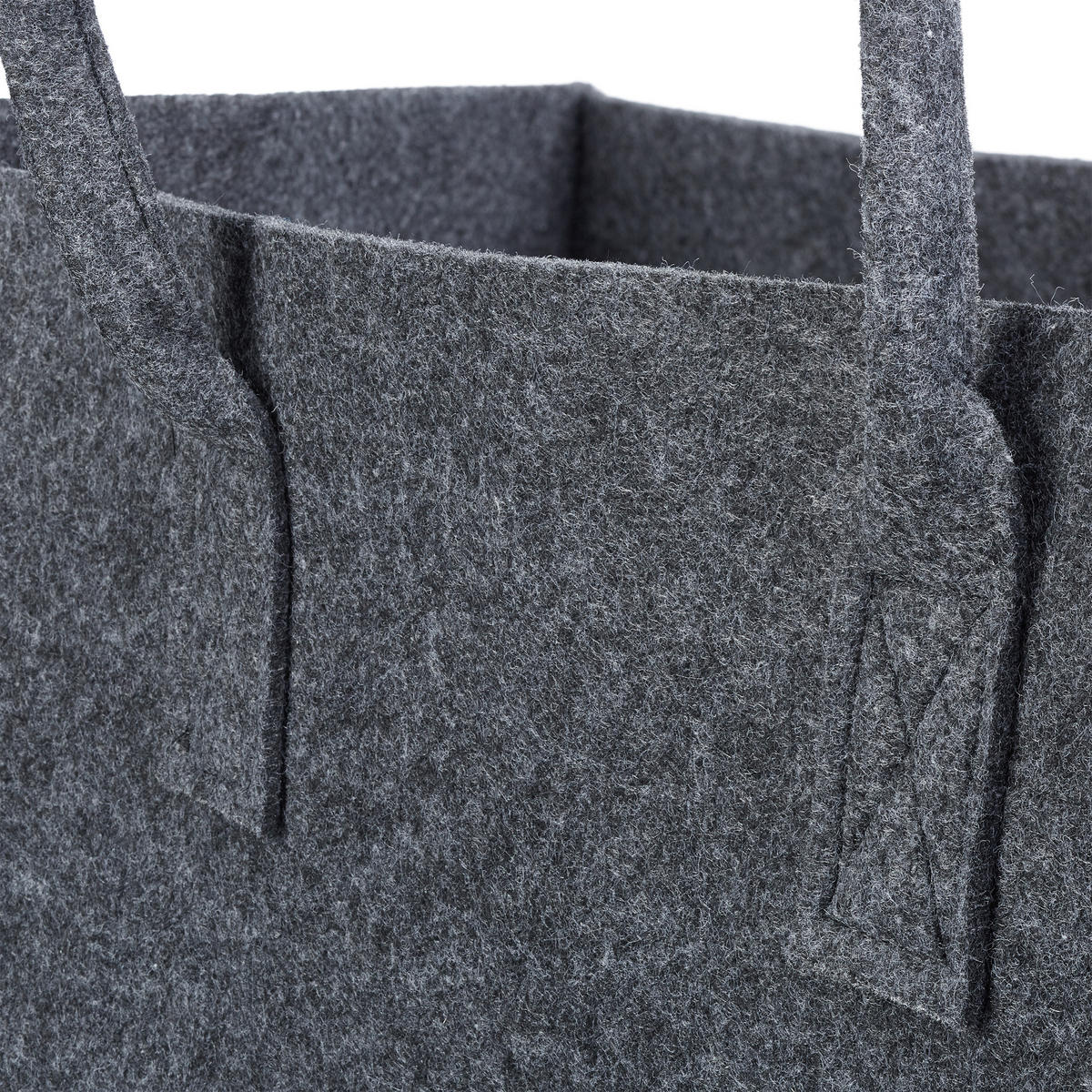 KAMINHOLZTASCHE - Anthrazit, Textil (25/25/50cm) - Relaxdays