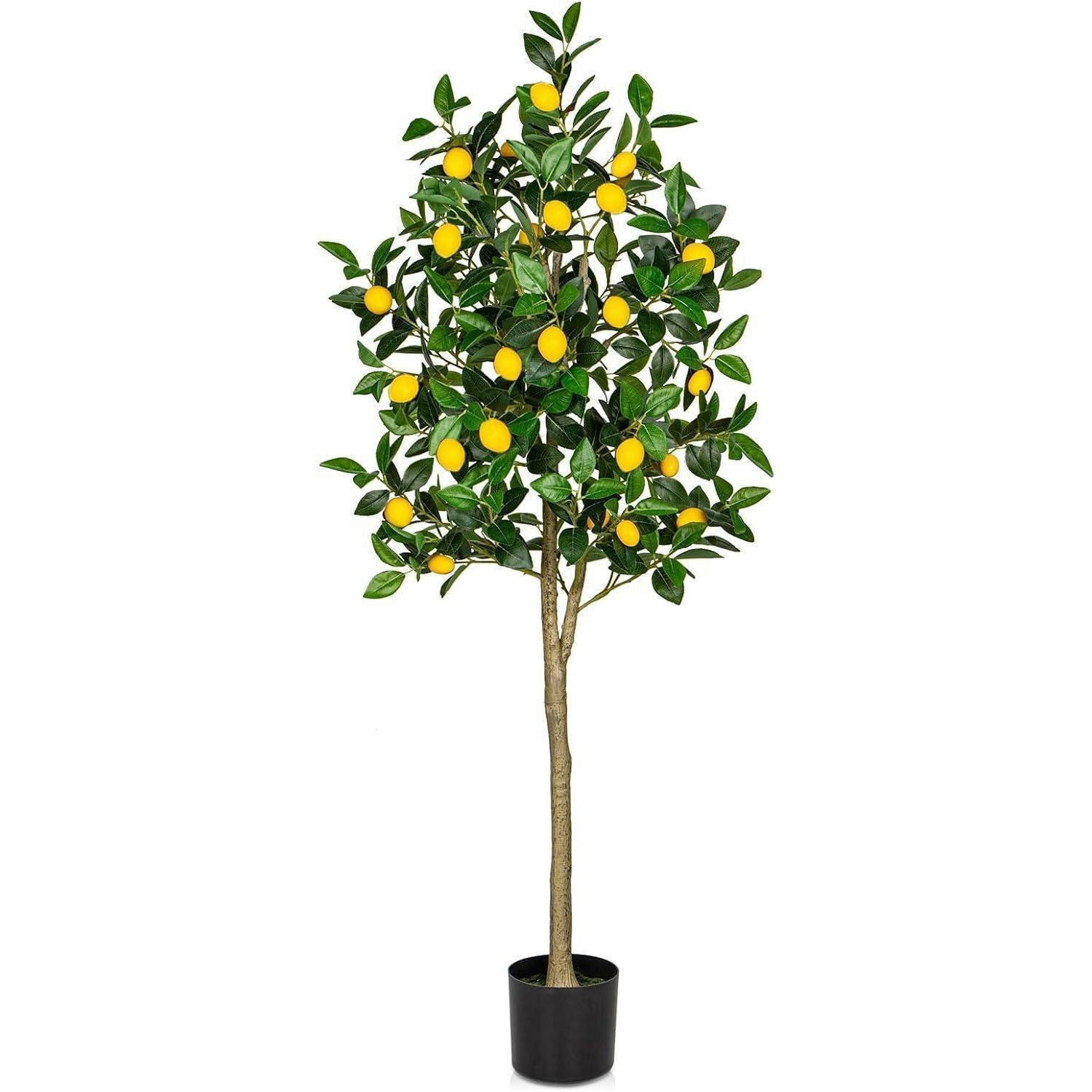 KUNSTPFLANZE Zitronenbaum 150 cm mit Topf - Multicolor, Kunststoff (11cm)