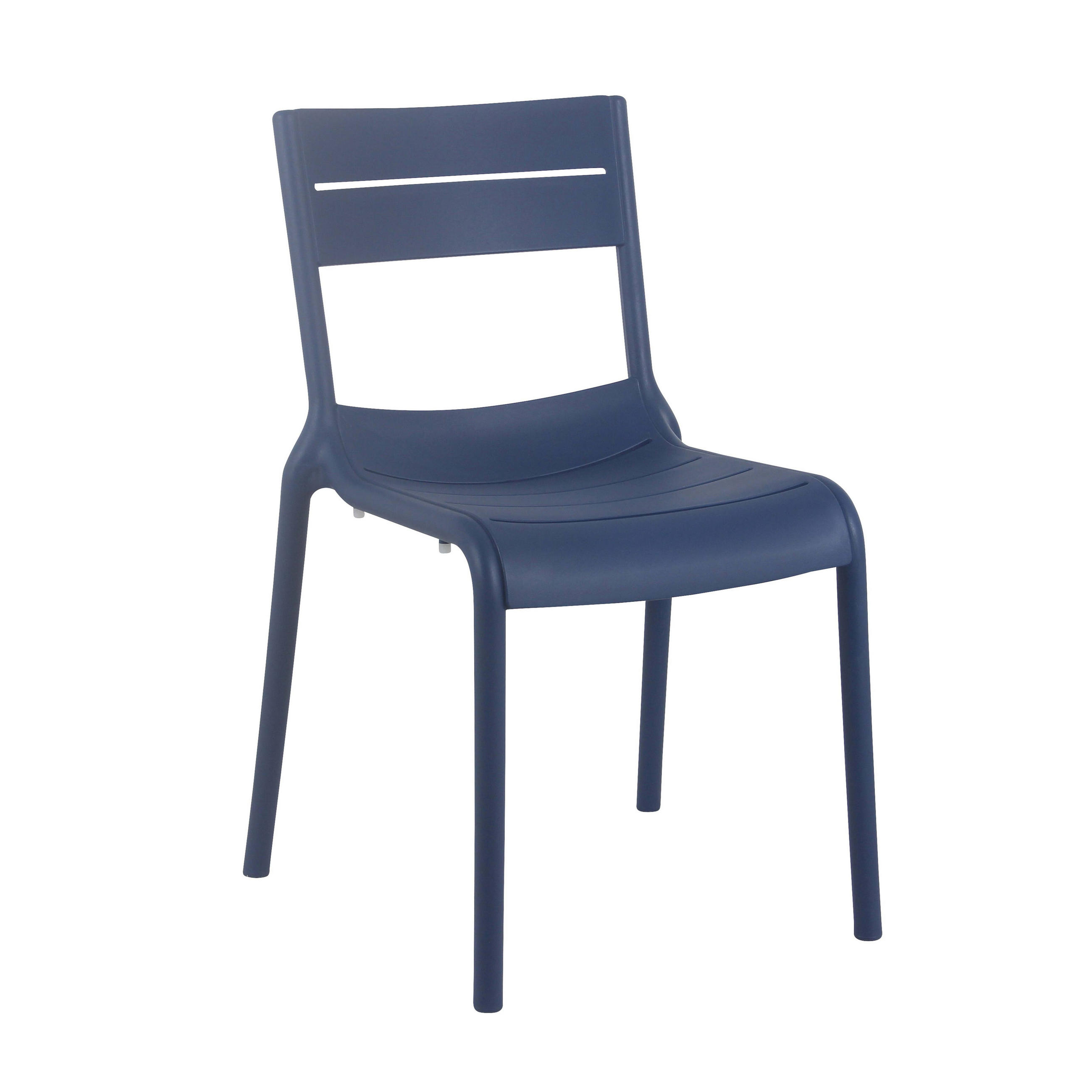 GARTENSTUHL, Blau - Blau, Kunststoff (54/50cm) - Oviala